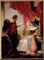 Torquato Tasso liest ein Gedicht an Leonora d
